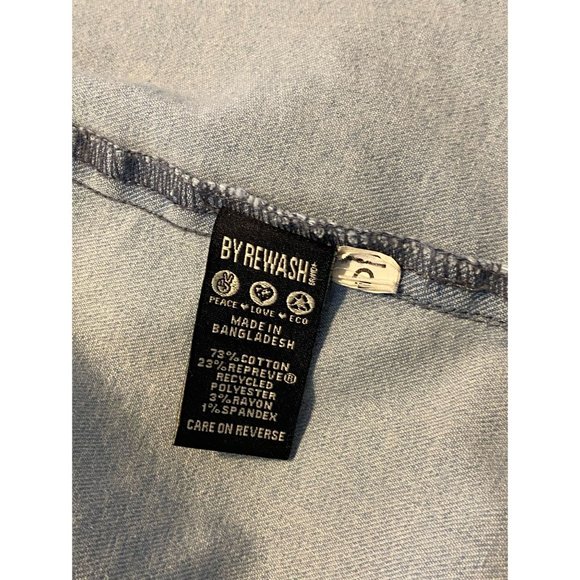 Peace Love Echo by REWASH Denim Overall Dress Size M - Picture 6 of 6